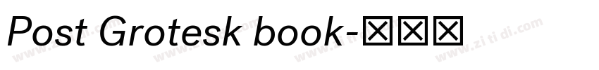 Post Grotesk book字体转换